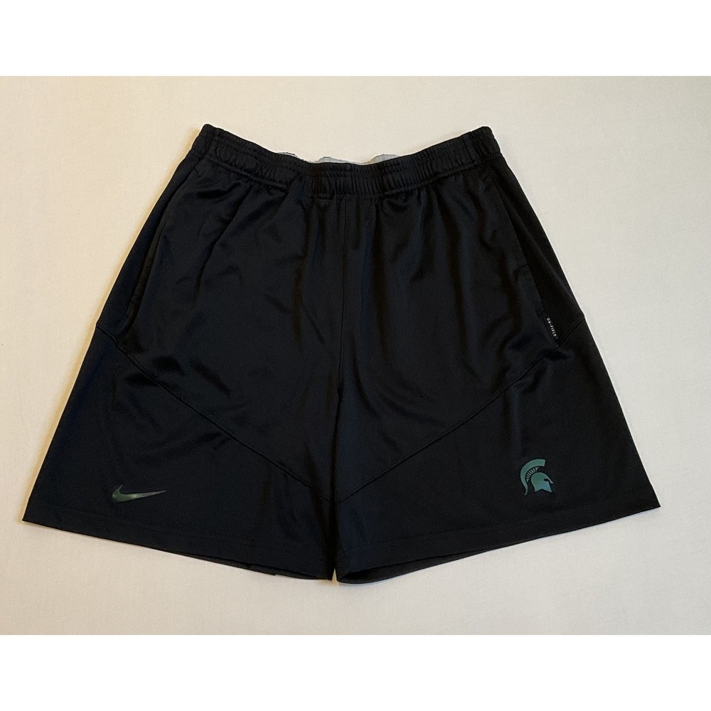 Nike Michigan State Spartans DriFit Shorts Mens Black L Team Issue Performance